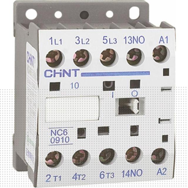 Контактор NC6-0910 9А кат. 230В AC 1НО (R) CHINT 247571