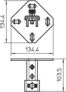 Держатель настенный 134х110х102 WBDHE 41 V2A OBO 1123195