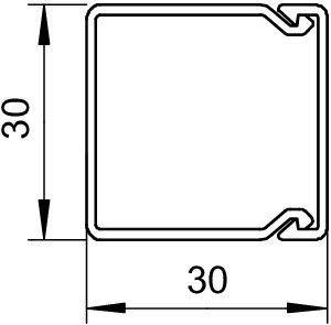 Мини-канал 30х30 L2000 WDK30030RW бел. (дл.2м) OBO 6191096
