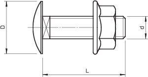 Комплект креплений M6х12 FRSB 6х12 F (болт с плоской головкой + комб. гайка) OBO 6406122