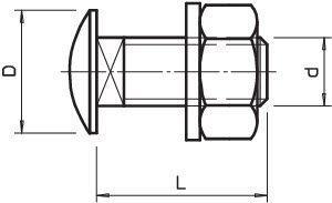 Комплект креп. M12х25 FRS 12х25 F (болт плос/гол.+гайка+шайба) OBO 6406254