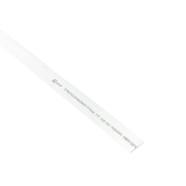 Трубка термоусадочная ТУТ нг 12/6 бел. 1м (уп.50м) PROxima EKF tut-12-w-1m