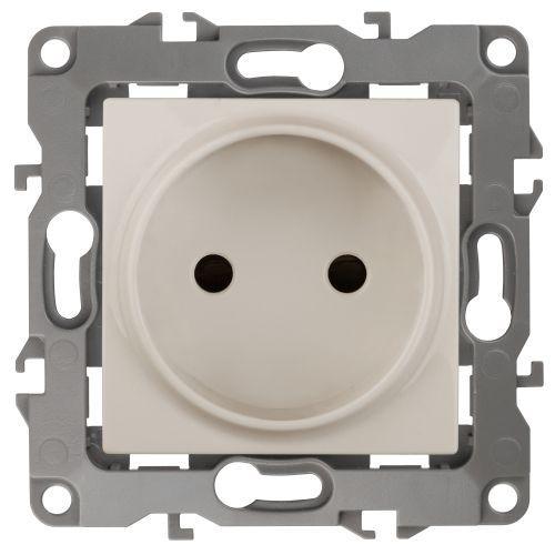 Розетка 1-м СП Эра12 12-2105-02 16А IP20 16AX 250В 2P механизм сл. кость Эра Б0018255
