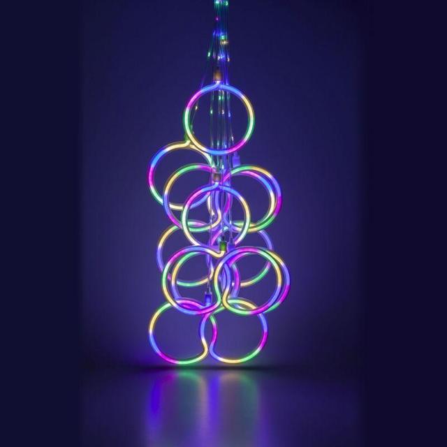 Гирлянда светодиодная "Занавес" "Неоновые кольца" EGNIG-RI 2.4х0.65м 520LED мультиколор IP20 220В 8 режимов Эра Б0051878