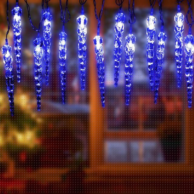 Гирлянда светодиодная "Нить" "Сосульки" 3.8м 20LED син. IP20 220В дл. провода 2.5м Эра Б0055995