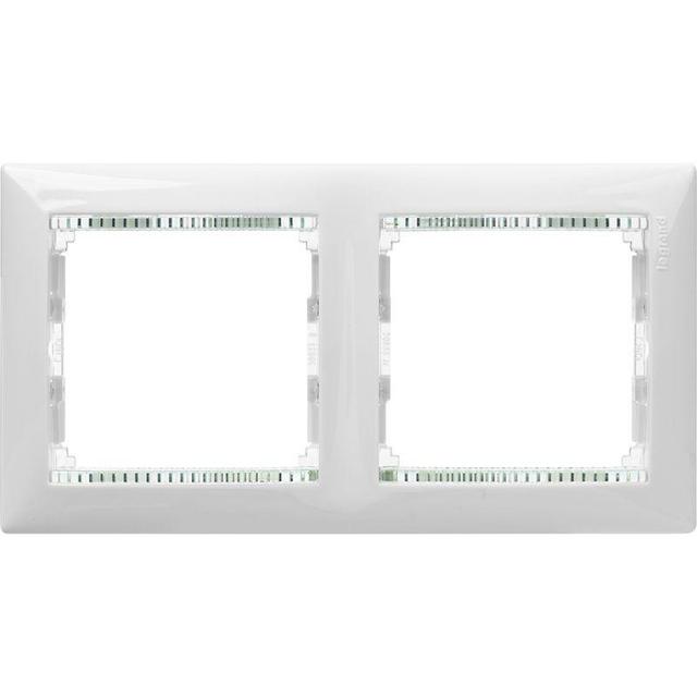 Рамка 2-м Valena горизонт. бел./кристалл Leg 774462