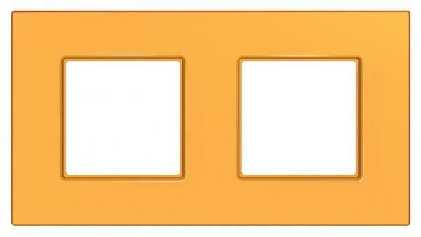 Рамка 2-м Unica quadro оранж. SchE MGU4.704.29