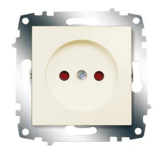 Розетка 1-м СП Cosmo 16А IP20 без заземл. защ. шторки механизм крем. ABB 619-010300-286