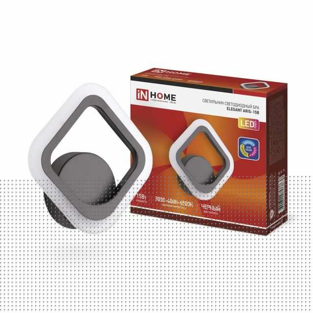 Светильник светодиодный ELEGANT ARIS-15B 15Вт 3000-6500К 1200лм 230В STEP COLOR черн. IN HOME 4690612035338