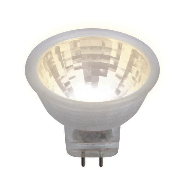 Лампа светодиодная LED-MR11-3W/WW/GU4/220V GLZ21TR 220В прозр. свет теплый бел. 3000К упак. картон Uniel UL-00001702